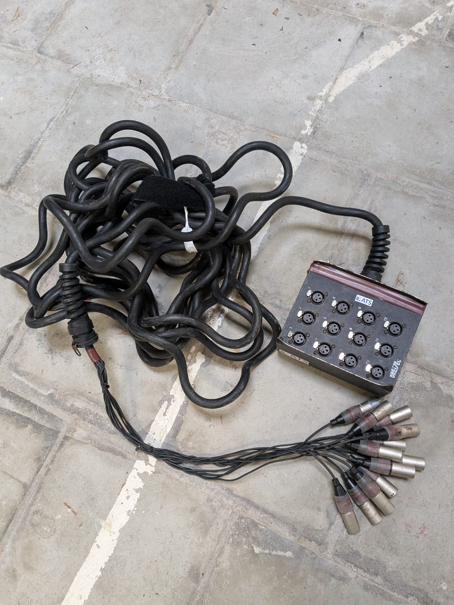 Stagebox 15m 12 paires - connecteurs pro Amphenol brun