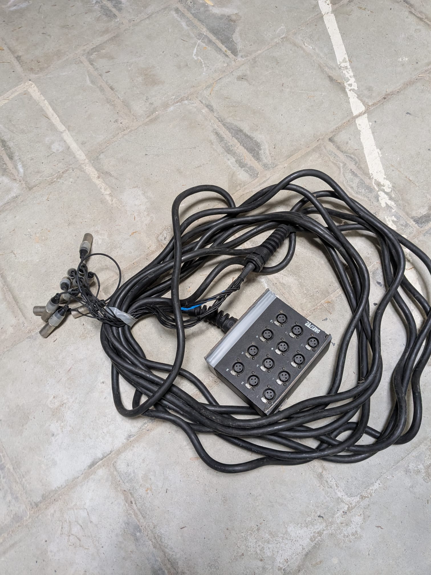 Stagebox 15m 12 paires - connecteurs pro Amphenol gris